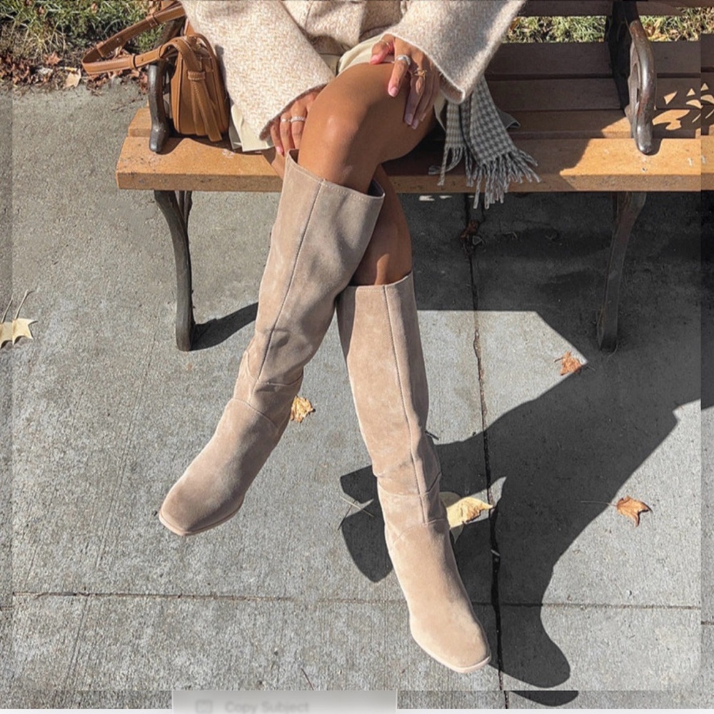 Dolce Vita Flynn Truffle Suede Knee Hogh Boots NEW